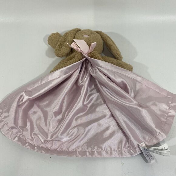 Scentsy BUDDY BABY Security Blanket Lovey 14" Bria Bunny Brown Tan Pink Satin - Picture 3 of 5